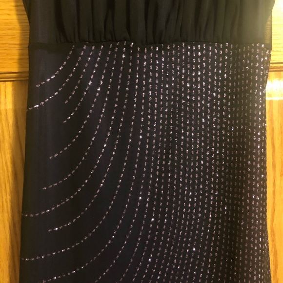 Plum Colored Formal Dress with Sequins - Picture 3 of 6